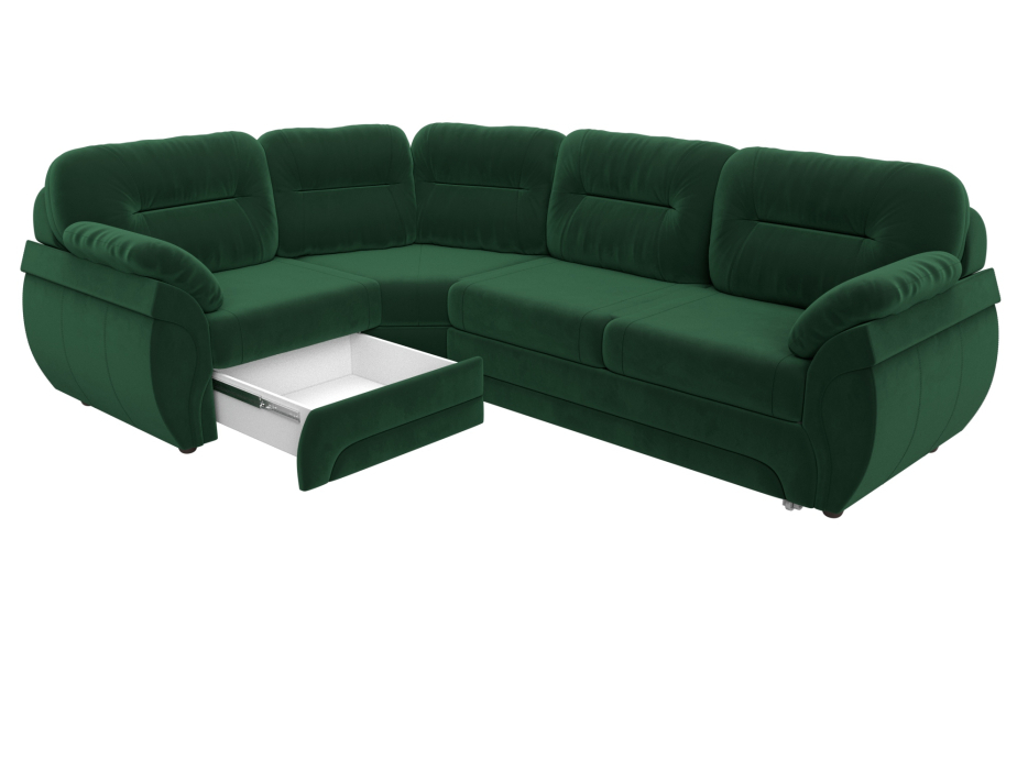 Диваны угловые в гостиную, Диван угловой Бруклин левый угол, велюр