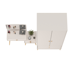 Трюмо с зеркалом Афина и платяной шкаф-комод 2-х дверный