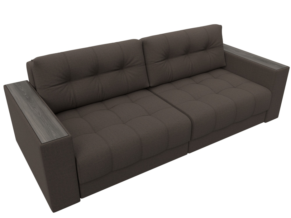 Диваны еврокнижки, Диван прямой с декором Лига-049 НПБ, рогожка Амур