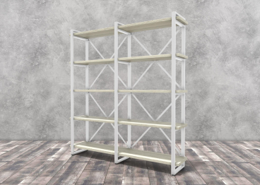 Стеллаж Айсберг Лофт 160х182-3 белый