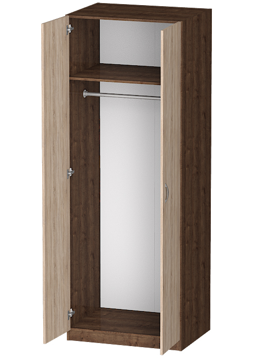 Для одежды, Распашной шкаф Лайф для одежды 80*60*215	Дуб экспрессив
