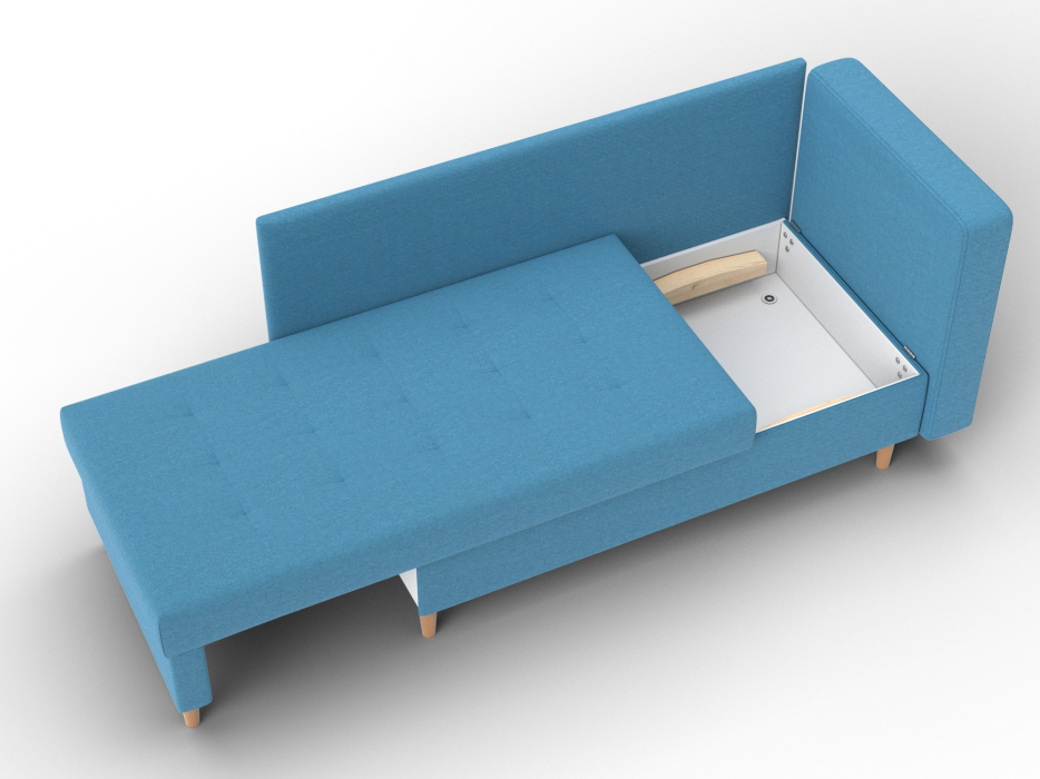 Маленькие спальные диваны, Кушетка Лига-098, рогожка Амур