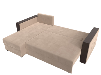 Угловой диван Валенсия Лайт левый угол, велюр