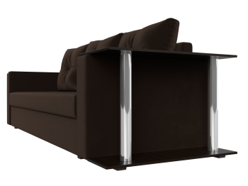 Диван прямой Атланта со столом справа, микровельвет