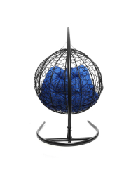 Подвесное кресло ДЛЯ ДВОИХ с ротангом чёрное