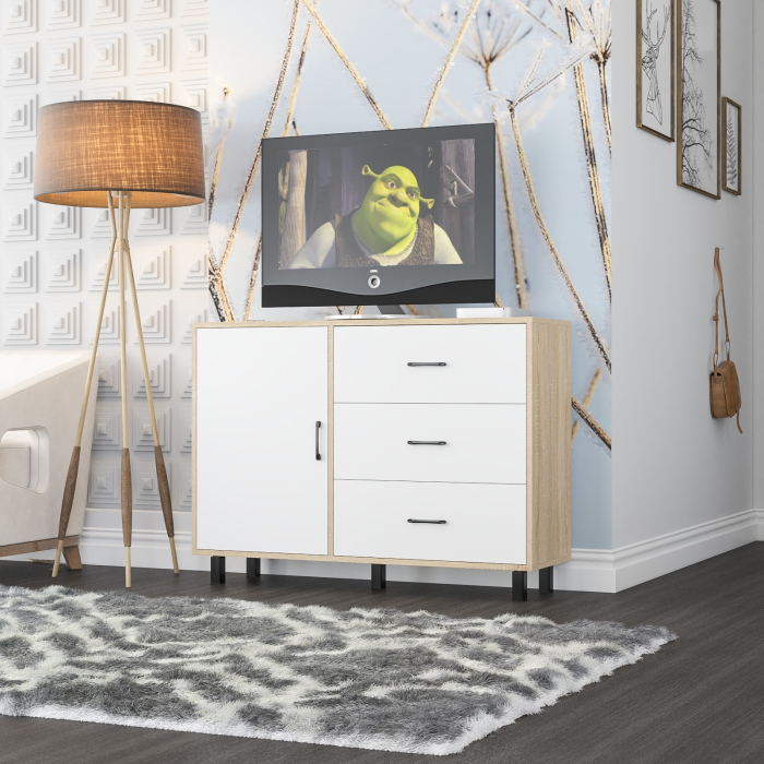 Комоды, Комод-тумба три ящика и дверка РВК 122-1204