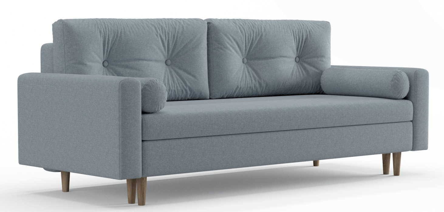 Диваны еврокнижки, Диван-кровать Таврида, пружинный блок, рогожка