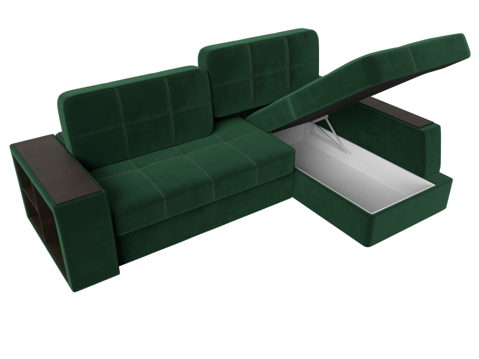 Диваны угловые в гостиную, Угловой диван Брюссель правый угол, велюр