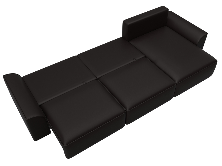 Диваны угловые в гостиную, Диван угловой Лига-048 НПБ лонг, экокожа GRIFON