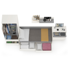 Мебель молодёжная с кроватью с ящиками Торонто № 19