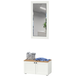Тумба две дверки с зеркалом Остин