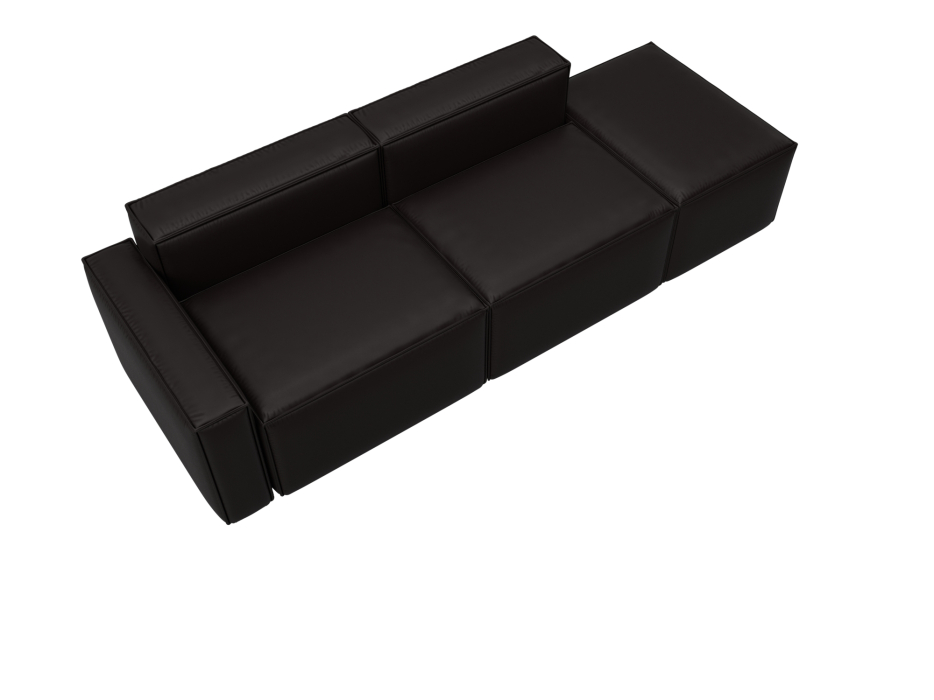 Диваны угловые в гостиную, Диван угловой модульный Лига-063 угол левый, экокожа GRIFON