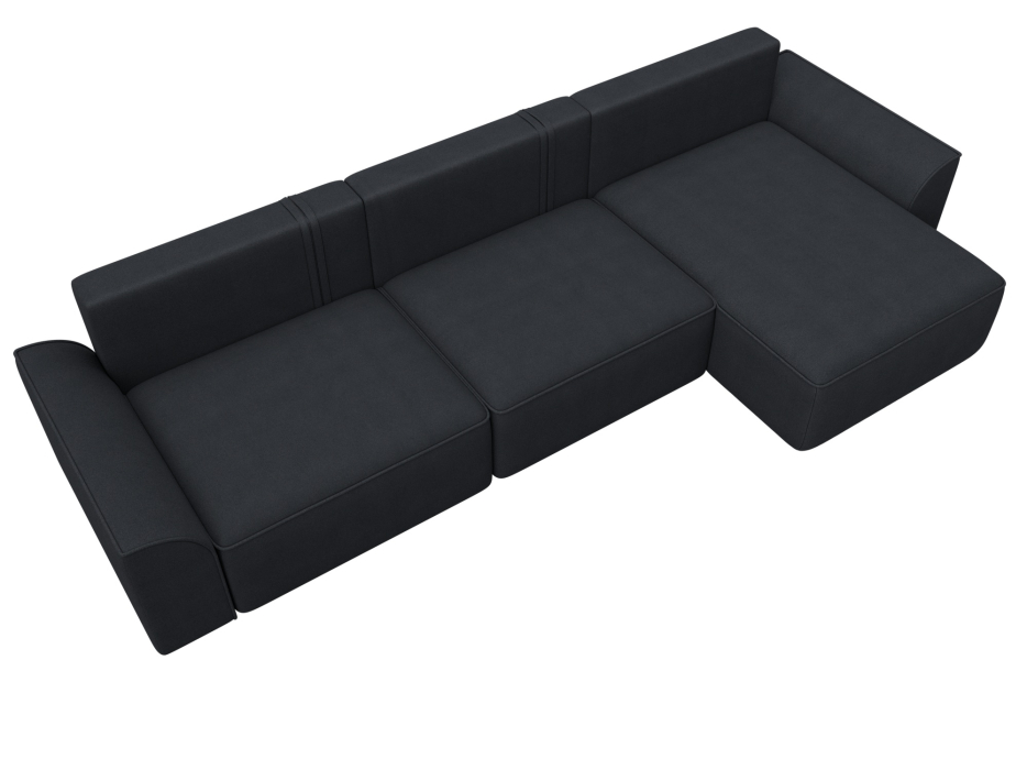 Диваны угловые в гостиную, Диван угловой Лига-048 НПБ лонг, замша JOLY