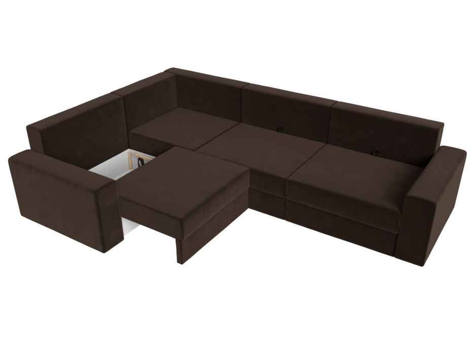Офисные диваны, Угловой диван Майами Long левый угол, микровельвет