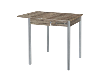 Глайдер стол обеденный Опора № 2-круглая серебристый металлик