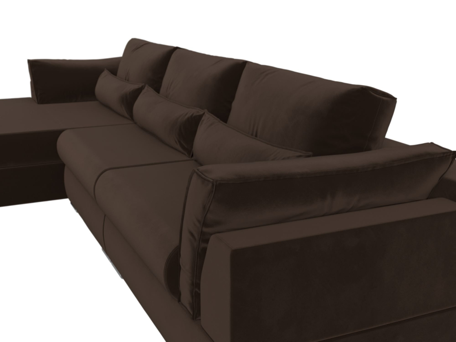 Диваны угловые в гостиную, Угловой диван Пекин Long угол левый, НПБ, микровельвет