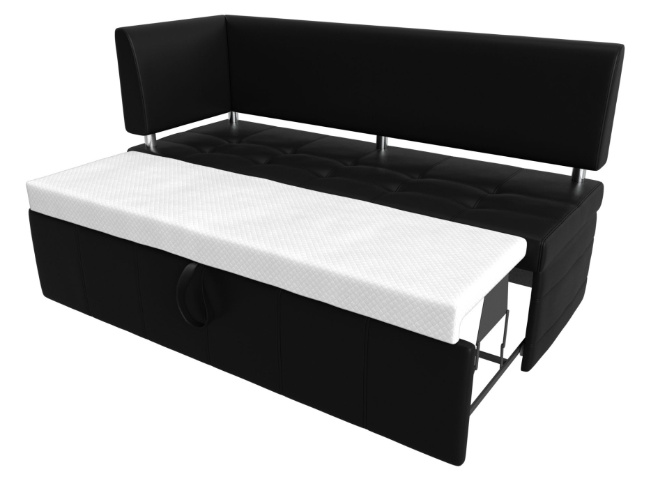 Диваны угловые кухонные, Кухонный прямой диван Стоун с углом левый, экокожа