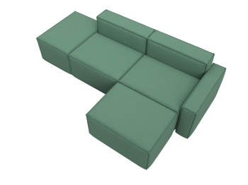 Диван угловой модульный Лига-063 угол правый, рогожка Амур