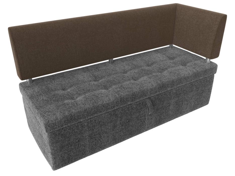 Диваны угловые кухонные, Кухонный прямой диван Стоун с углом правый, рогожка