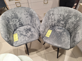 Стул поворотный М14 серый, ножки черные