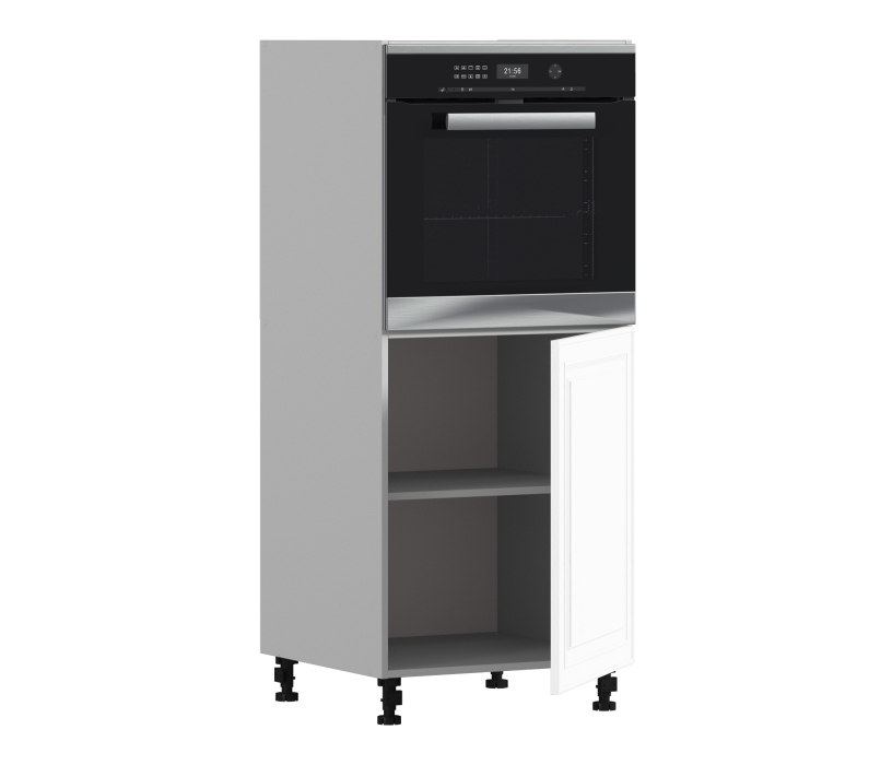 , Регина РП-460 Пенал под встроенный духовой шкаф Песочный/МДФ Классика белый