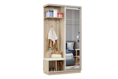 Прихожая Премьер 02 Лайт 11 Левая Мягкая