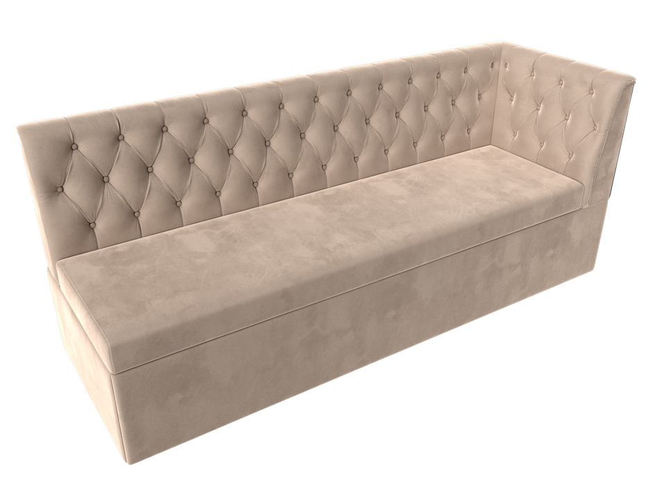 Диваны угловые кухонные, Диван кухонный Маркиз с углом справа, велюр