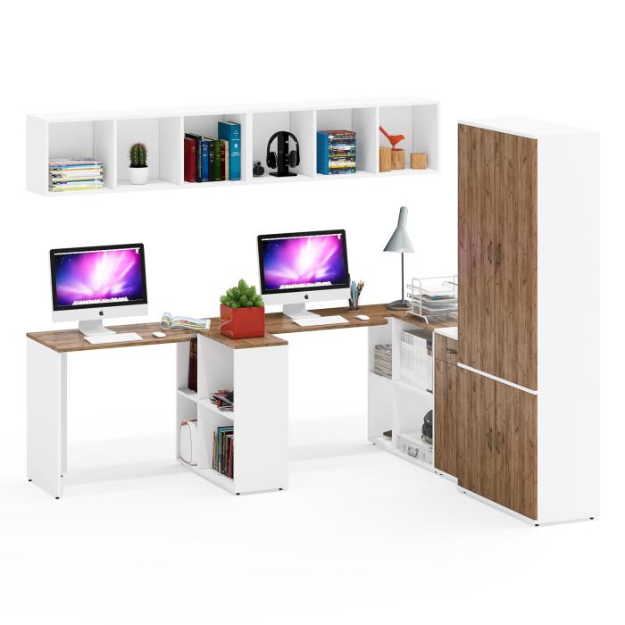 Домашние кабинеты, Подростковая мебель для учёбы для двоих человек Лидер-8 № 58