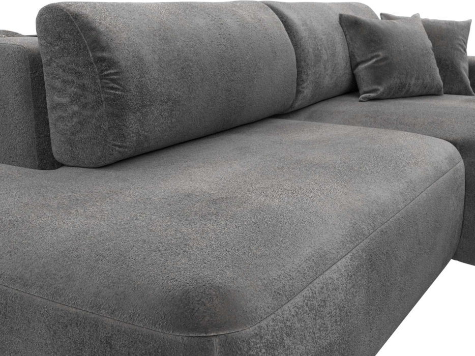 Диваны угловые в гостиную, Диван угловой Лига-036 НПБ Модерн правый угол, велюр TOWER