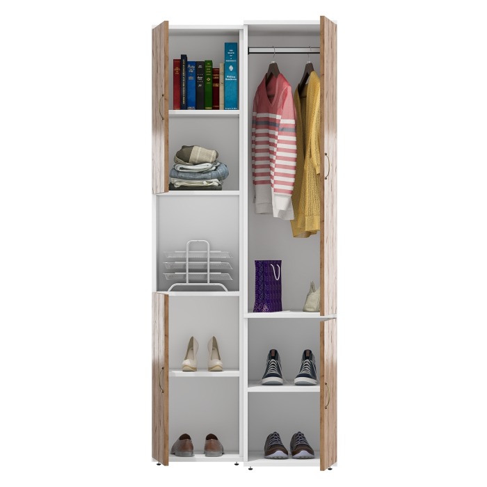 Шкафы пеналы, Глубокий пенал для одежды и пенал с нишей Лидер-8