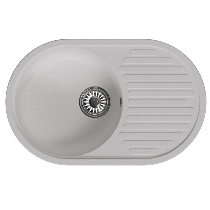 Кухонные мойки, Мойка ML-GM16 овальная с крылом, 730*460*180мм NEW*