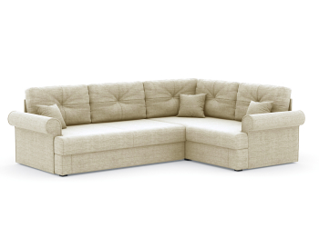 Диван-кровать угловой Мирта дельфин, рогожка Люкс