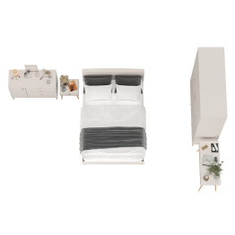 Набор мебели из пяти предметов в спальню Афина с кроватью на 1400