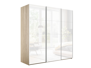 Шкаф-купе Эста Трио Стекло белое 270х66х240