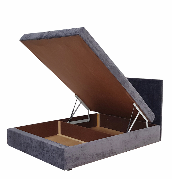 Кровати с мягким изголовьем, Кровать АТЛАНТА 120 с мягким изголовьем, с подъемным механизмом ,велюр