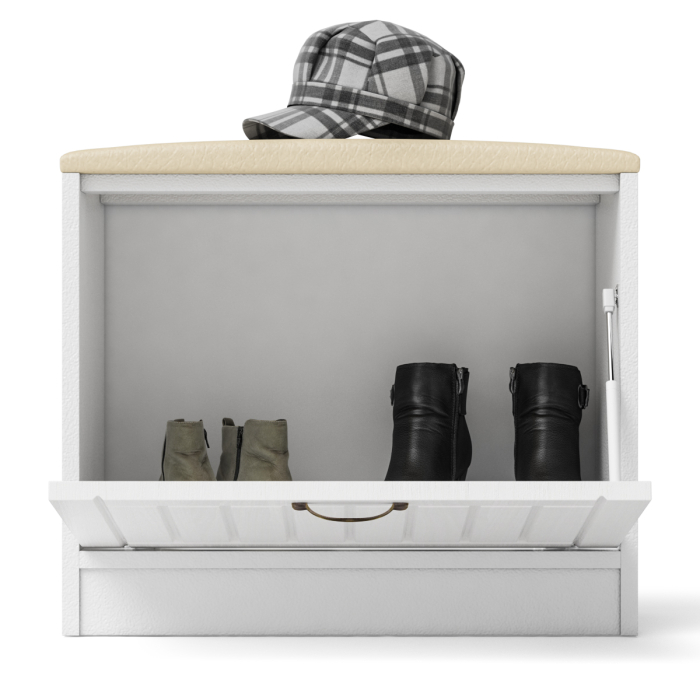 Обувницы, Обувница с мягким сиденьем П-6 МДФ фрезеровка прованс