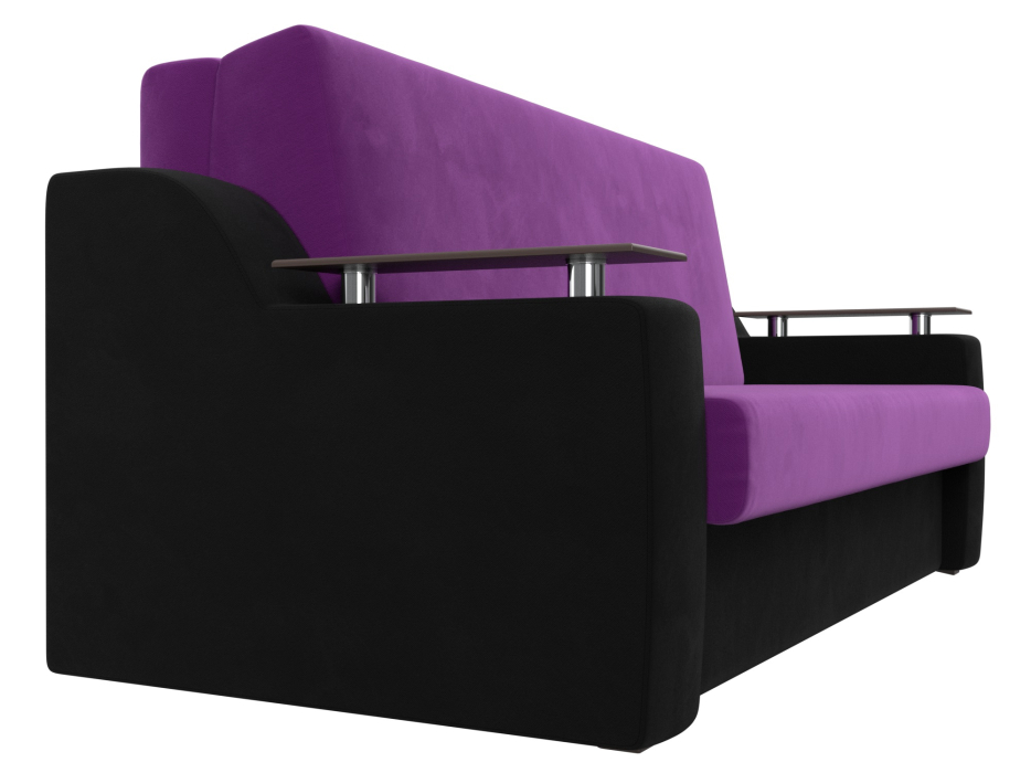 Диваны с ящиком для белья, Прямой диван аккордеон Сенатор 140, микровельвет