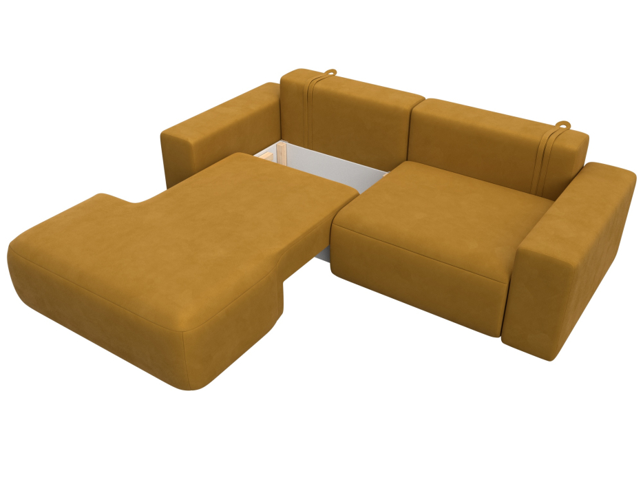 Диваны угловые в гостиную, Диван угловой Лига-036 НПБ Классик левый угол, велюр BRUT