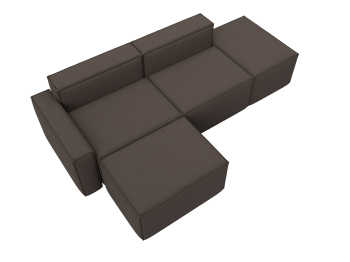 Диван угловой модульный Лига-063 угол левый, рогожка Амур