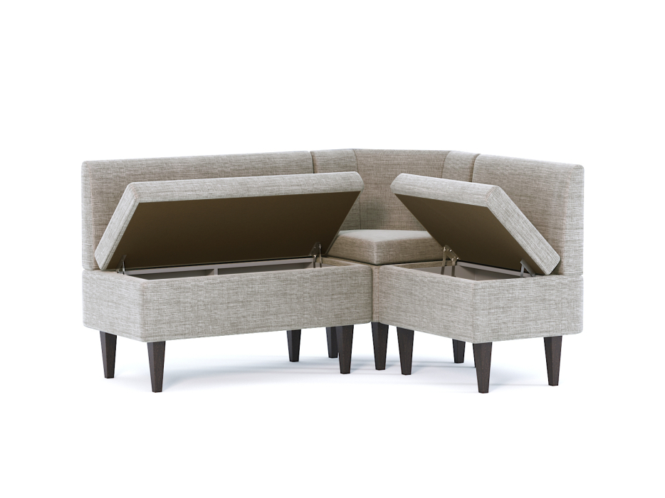 Кухонные уголки, Диван кухонный угловой Лео, рогожка