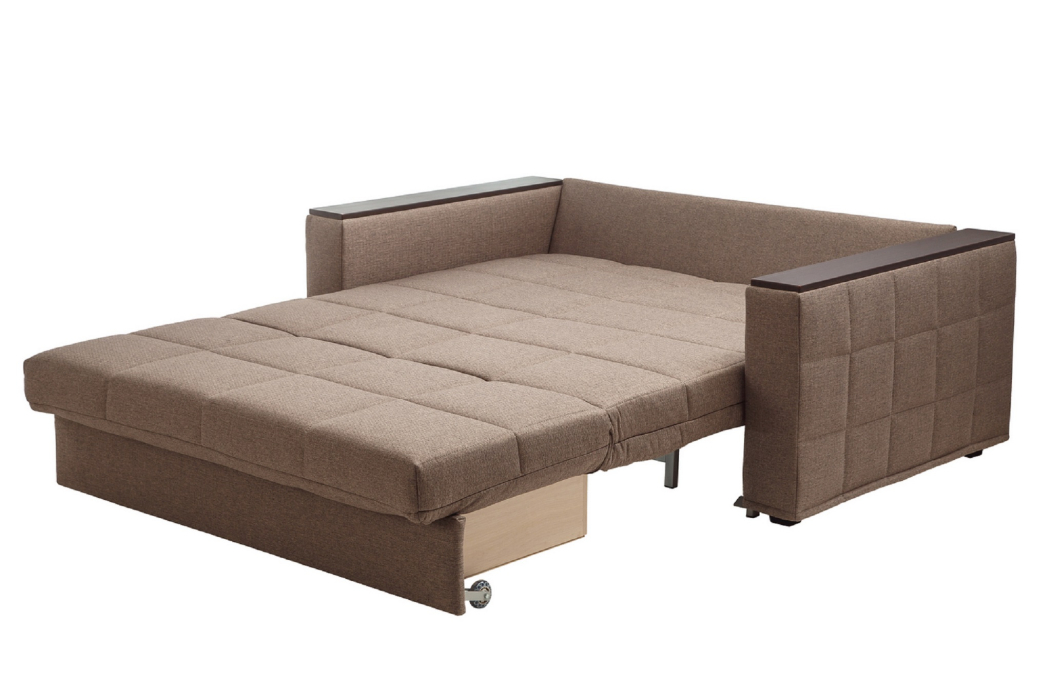 Диваны с ящиком для белья, Диван-кровать Аккордеон Классик 140 см Шерлок, рогожка