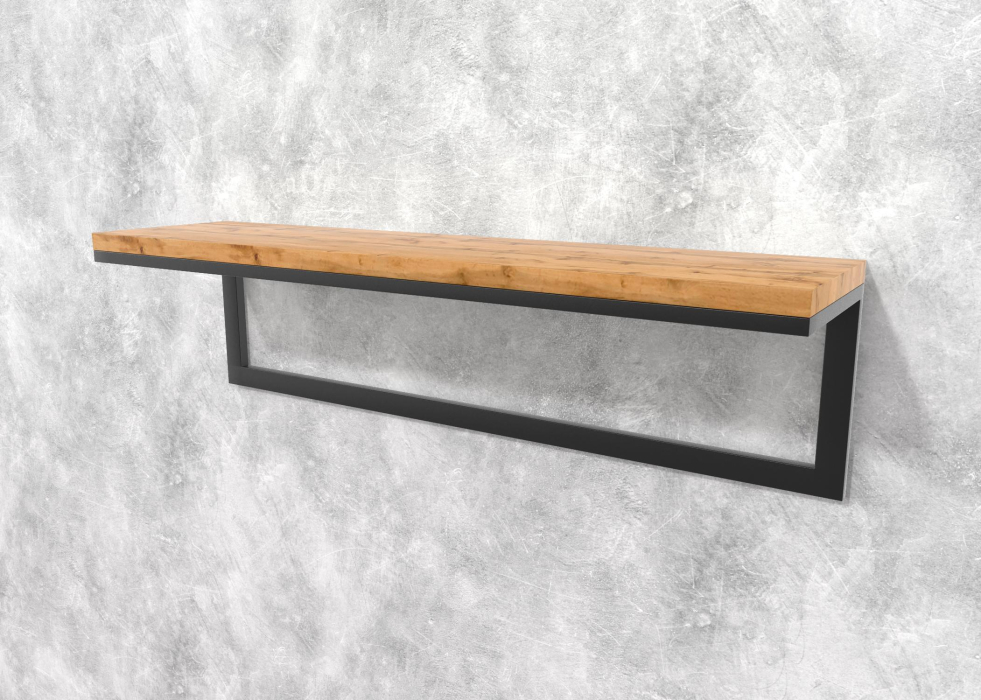 Настенные полки, Полка Айсберг Лофт 02/120 черный