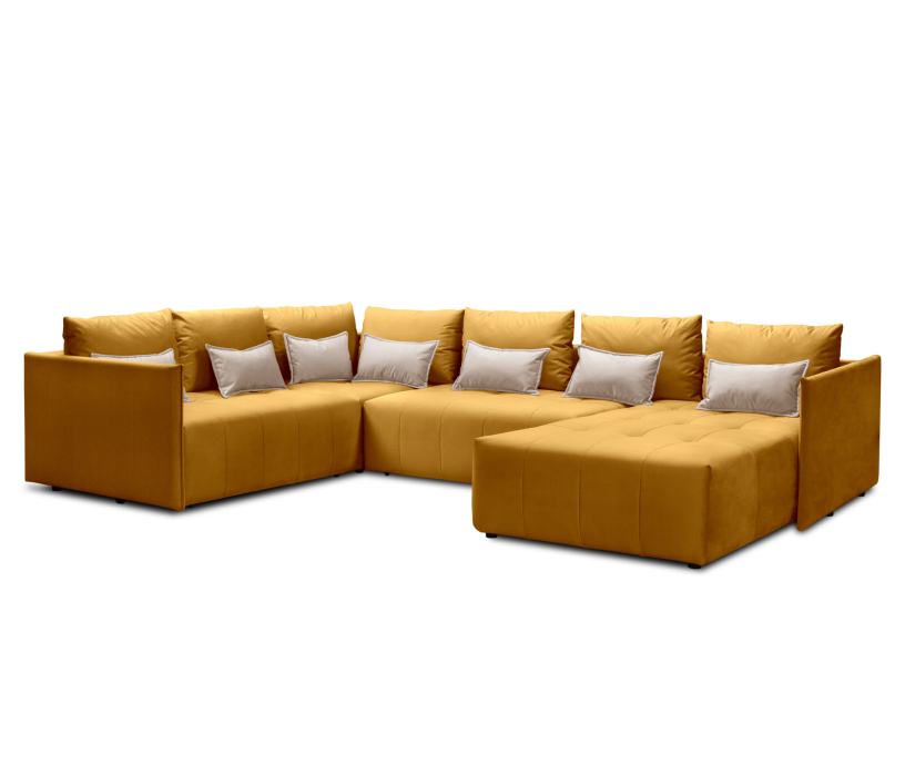 Диваны угловые в гостиную, Диван еврокнижка Чилетти П-образный