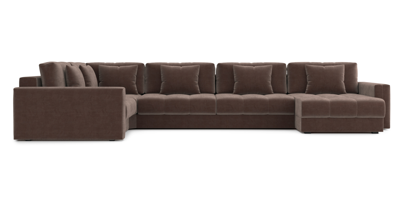 Диваны угловые в гостиную, Диван П-образный Кастел