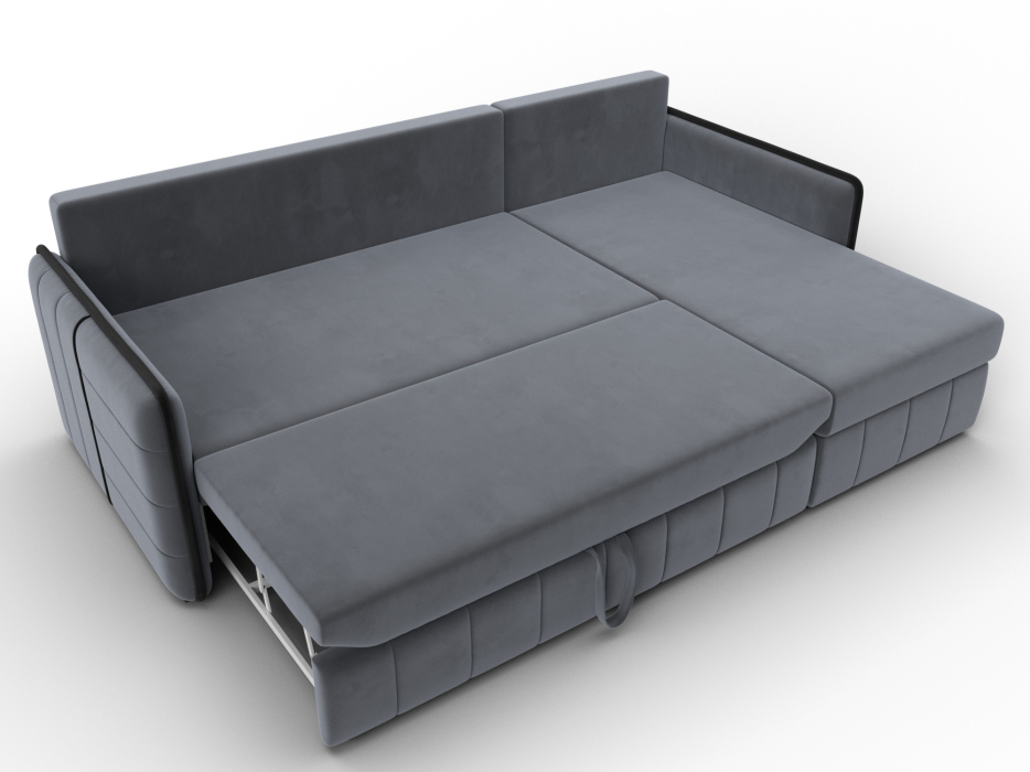 Диваны угловые в гостиную, Диван угловой Лига-078 угол универсальный, велюр SEVEN