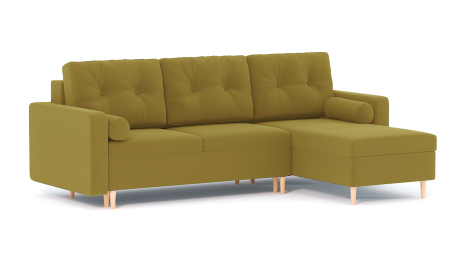 Диван-кровать угловой еврокнижка-пантограф Белфаст, велюр