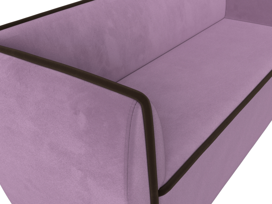 Дизайнерские диваны для гостиной, Прямой диван Бергамо 3-х местный, микровельвет