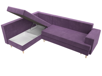 Диван угловой Сильвана левый угол, микровельвет