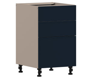 Регина РСЯ-50 Шкаф-стол с ящиками Песочный/МДФ Квадро Синий