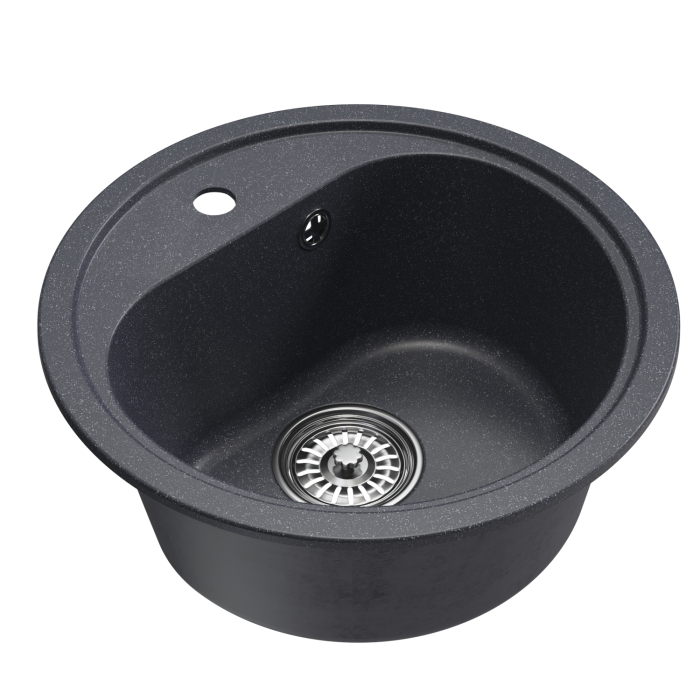 Кухонные мойки, Мойкa ML-GM10 круглая, 440мм (глуб. чаши 180) NEW*